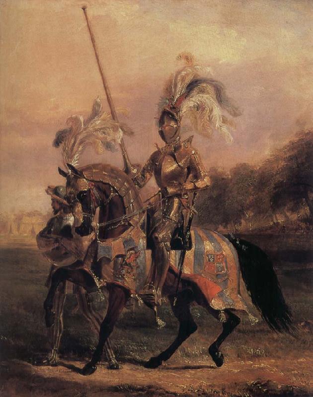Edward Henry Corbould,RI,RWS At Egliton, lord of t he Tournament China oil painting art